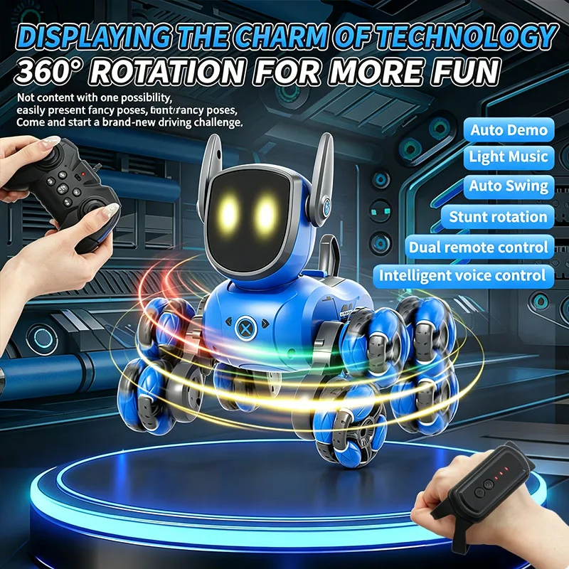 Interactive Squeaky Plush Dog Toy - JJRC Q200 2026 Robot Anjing RC
