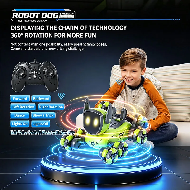JJRC Q200 2026 Robot Anjing RC - Interactive Squeaky Plush Dog Toy ulasan dan harga